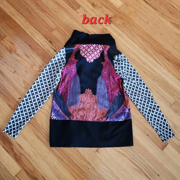 Hale Bob Open Front Cardigan Silk Backside Size XS - Picture 4 of 6